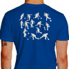 Camiseta - Boliche - Diversas Posições e Postura Costas Azul