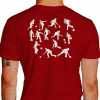 Camiseta - Boliche - Diversas Posições e Postura Costas Vermelha