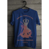 Camiseta - Yoga - Enfrentar a Confusão da Vida com Firmeza e Estabilidade Costas Azul