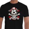 Camiseta - Futebol - Punho Way of Life Caveira Bola Osso Hooligans Preta