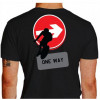 Camiseta - Ciclismo - One Way Placa Trânsito Ciclista de Bike Costas Preto
