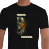 Camiseta - Basquete - Bola Quebrando Vidraça Agressive Basketball Preta