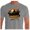 Camiseta - Pesca Esportiva -  Araguaia Pirarucus O Maior Peixe de Escamas do Brasil Frente Cinza