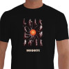 Camiseta - Basquete - Bola e Jogadores Mostrando Posições do Basquetebol Preta