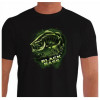 Camiseta - Pesca Esportiva -  Voraz Agressivo e Combatente Pesca Peixe Black Bass Frente Preta