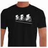 Camiseta - Ciclismo - Competição Ciclistas em Pelotão Biker Saindo do Vácuo Botando a Cara no Vento Frente Preta