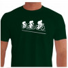 Camiseta - Ciclismo - Competição Ciclistas em Pelotão Biker Saindo do Vácuo Botando a Cara no Vento Frente Verde