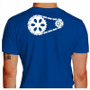 Camiseta - Ciclismo - Costas Catraca e Corrente Frente Pelotão Ciclistas Costas Azul