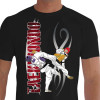 Camiseta - Tae Kwon Do - Tribal Lutadores Fight Chute Yop Tchagui Saltando Sola do Pé Acerta Rosto Oponente