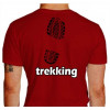 Camiseta - Trekking - Pegada Bota Costas Vermelha