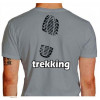 Camiseta - Trekking - Pegada Bota Costas Cinza