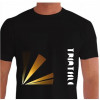 Camiseta - Triatlhon - Triatleta Cruzando Linha de Chegada Efeito Sol Frase A Dor Dura um Momento só , a Alegria de ter Chegado Dura Para Sempre Frente