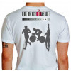 Camiseta - Triatlhon - Campeonato Ironman Figuras Triatletas Costas Branca