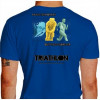 Camiseta - Triatlhon - Motivação Atletas Pain is Temporary Quitting is Forever Costas Azul