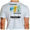 Camiseta - Triatlhon - Motivação Atletas Pain is Temporary Quitting is Forever Costas Branca