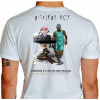 Camiseta - Triatlhon - Desenho Triatletas Frase Resistir é a Opção dos Fracos Persistir é a Opção dos Fortes Costas Branca