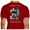 Camiseta - Triatlhon - Desenho Triatletas Frase Resistir é a Opção dos Fracos Persistir é a Opção dos Fortes Costas Vermelha