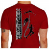 Camiseta - Triatlhon - Estampa Texto Efeito Treino Três Modalidades Costas Vermelha
