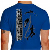 Camiseta - Triatlhon - Estampa Texto Efeito Treino Três Modalidades Costas Azul