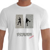 Camiseta - Escalada - Dois Escaladores Masculino e Feminino Parede Indoor  Branca