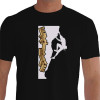 Camiseta - Escalada - Montanha Extreme Frente Lagarto Mosquetão  Preta