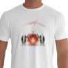 Camiseta - Fórmula 1 - Carro Transparente Frente e Costas Ilustração Faíscas Branca