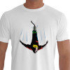 Camiseta - Bungee Jump - Desenho Saltador Aventureiro Radical Velocidade Salto Branca
