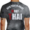Camiseta - Muay Thai Guerreiro Soco Potencia do Thai esfumaçada