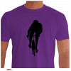 Camiseta - Ciclismo - Ciclista Fuga Deixando o Pelotão Frente Roxa