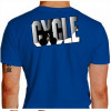Camiseta - Ciclismo - Texto Cycle Ciclista Tentando Fuga Torcendo o Cabo Costas Azul