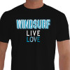 Camiseta LIVE LOVE Windsurf - preta