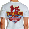 Camiseta - Triatlhon - Imagem Triatletas Frase Se Você não Lutar por Alguma Coisa, Será Vencido por Qualquer Coisa Costas Branca