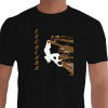 Camiseta - Escalada - Radical Extrema Escalador Montanha Rochosa Preta