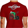 Camiseta - Ciclismo - Velocista Ritmo Forte Botando a Cara no Vento Costas Vermelha