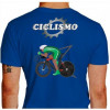 Camiseta - Ciclismo - Velocista Ritmo Forte Botando a Cara no Vento Costas Azul