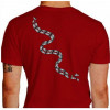 Camiseta - Ciclismo - Corrente Ciclismo Bike Efeito Sombras Coloridas Costas Vermelha