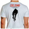 Camiseta - Ciclismo - Sombra Ciclista Frase Nunca Deixe que Nenhum Limite Tire de Você a Ambição da Auto-Superação Costas Branca