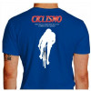 Camiseta - Ciclismo - Sombra Ciclista Frase Nunca Deixe que Nenhum Limite Tire de Você a Ambição da Auto-Superação Costas Azul