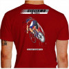 Camiseta - Ciclismo - Velódromo Ciclismo em Pista Seu Corpo Rasgando o Ar Costas Vermelha