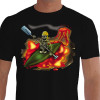 Camiseta - Canoagem - Vulcão Lavas Fogo Caveira