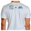 Camiseta - Ciclismo - Formas Geométricas Igual a Ciclismo Frente Ciclista Bike Mapa do Mundo Costas Branca