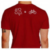 Camiseta - Ciclismo - Formas Geométricas Igual a Ciclismo Frente Ciclista Bike Mapa do Mundo Costas Vermelha