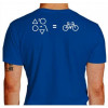 Camiseta - Ciclismo - Formas Geométricas Igual a Ciclismo Frente Ciclista Bike Mapa do Mundo Costas Azul