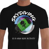 Camiseta High Risk Paraquedismo - preta
