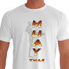 Camiseta de Muay Thai Fire Chute Tip Kang - Branca
