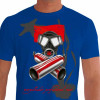 Camiseta - Mergulho - Cilindros & Máscara Mergulhador Profissional Raso - azul