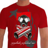 Camiseta - Mergulho - Cilindros & Máscara Mergulhador Profissional Raso - vermelha