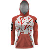 Camiseta com capuz hardy protection Black Bass Vermelho Queimado - PESCA ESPORTIVA DRYUV50
