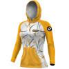 Camiseta com capuz hardy protection Black Bass Amarelo - DRYUV50