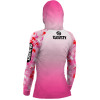 Camiseta com capuz hardy protection Fly Rosa - PESCA ESPORTIVA DRYUV50